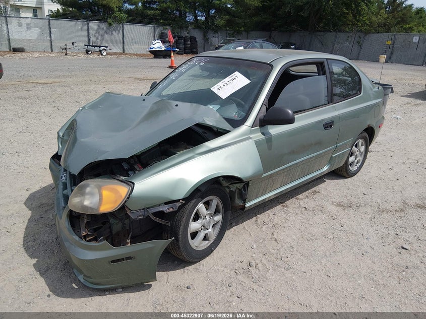 2004 Hyundai Accent VIN KMHCG35CX4U289721 IAAI salvage auction — FRONT END, Salvage (New Jersey), sold $25 on 2026-07-28 (photo 2)