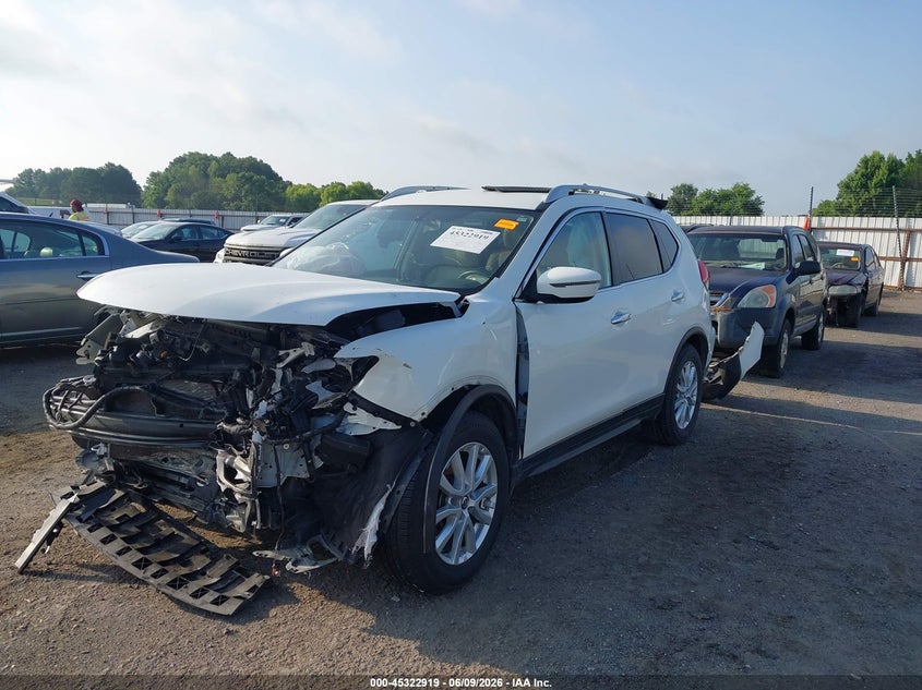 2017 Nissan Rogue VIN JN8AT2MT1HW137845 IAAI salvage auction — FRONT END, Salvage Title, sold $250 on 2026-07-15 (photo 2)