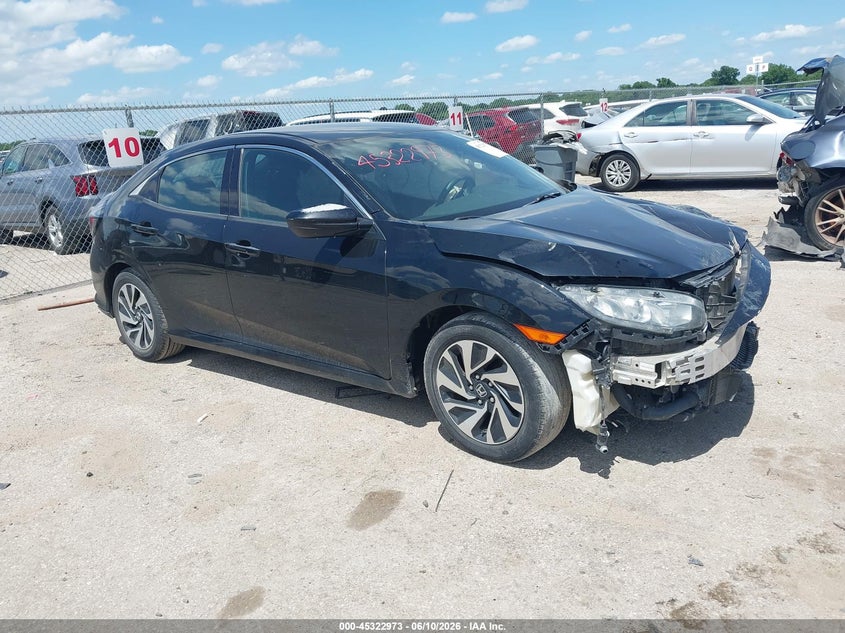 2018 Honda Civic VIN SHHFK7H23JU230894 IAAI salvage auction — FRONT END, Salvage (Texas), sold $2,100 on 2026-07-28 (photo 1)