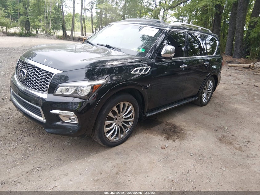 2016 Infiniti Qx80 VIN JN8AZ2NE5G9120803 IAAI salvage auction — NORMAL WEAR, Clear (Virginia), sold $2,050 on 2026-07-21 (photo 2)