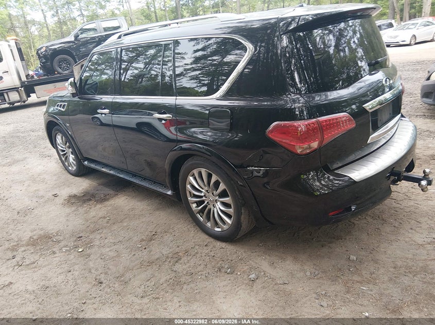 2016 Infiniti Qx80 VIN JN8AZ2NE5G9120803 IAAI salvage auction — NORMAL WEAR, Clear (Virginia), sold $2,050 on 2026-07-21 (photo 3)