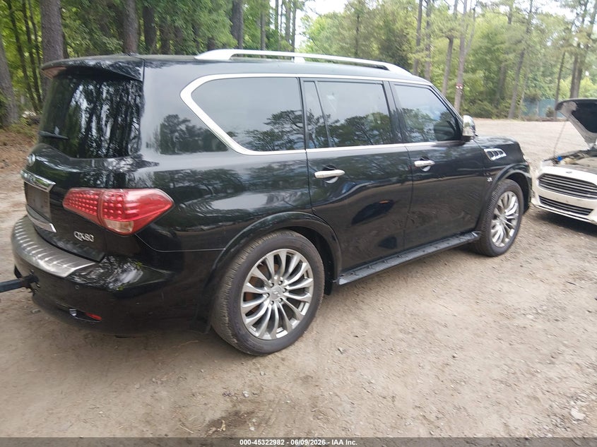2016 Infiniti Qx80 VIN JN8AZ2NE5G9120803 IAAI salvage auction — NORMAL WEAR, Clear (Virginia), sold $2,050 on 2026-07-21 (photo 4)