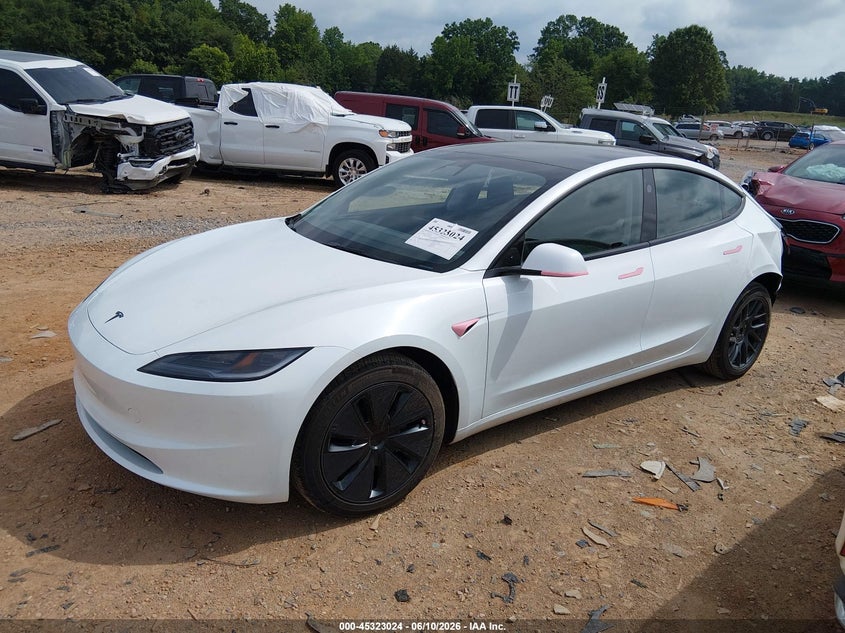 2026 Tesla Model 3 VIN 5YJ3E1EA4TF148891 IAAI salvage auction — REAR END, Salvage (North Carolina), sold $18,100 on 2026-08-01 (photo 2)