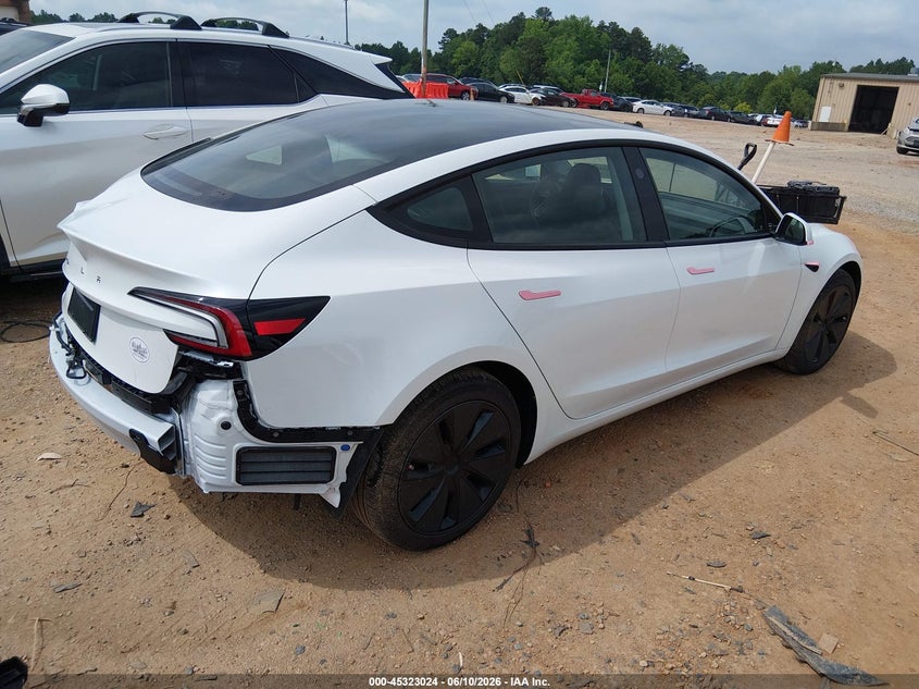 2026 Tesla Model 3 VIN 5YJ3E1EA4TF148891 IAAI salvage auction — REAR END, Salvage (North Carolina), sold $18,100 on 2026-08-01 (photo 4)