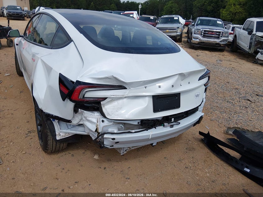 2026 Tesla Model 3 VIN 5YJ3E1EA4TF148891 IAAI salvage auction — REAR END, Salvage (North Carolina), sold $18,100 on 2026-08-01 (photo 6)