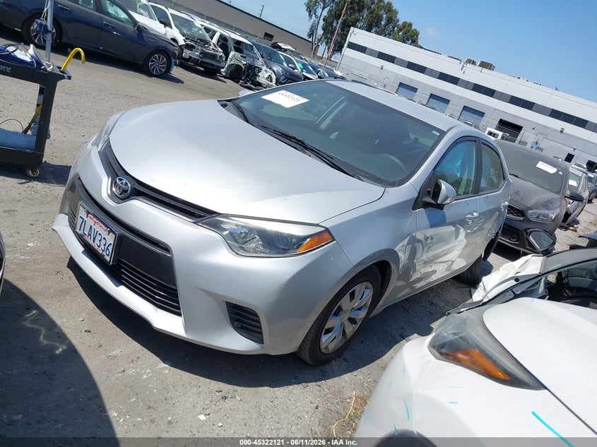 2015 Toyota Corolla VIN 5YFBURHE4FP292834 IAAI salvage auction — LEFT REAR, Salvage Title, sold $3,200 on 2026-07-15 (photo 2)