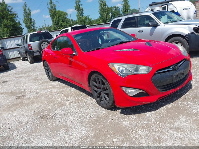 2013 Hyundai Genesis VIN KMHHU6KJ4DU092871 IAAI salvage auction — REAR END, Salvage (Missouri), sold $25 on 2026-07-30 (photo 1)