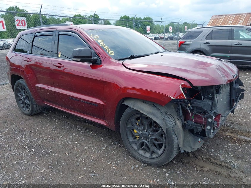 2021 Jeep Grand cherokee VIN 1C4RJFBG8MC768184 IAAI salvage auction — FRONT END, Salvage Title, sold $8,300 on 2026-07-12 (photo 1)