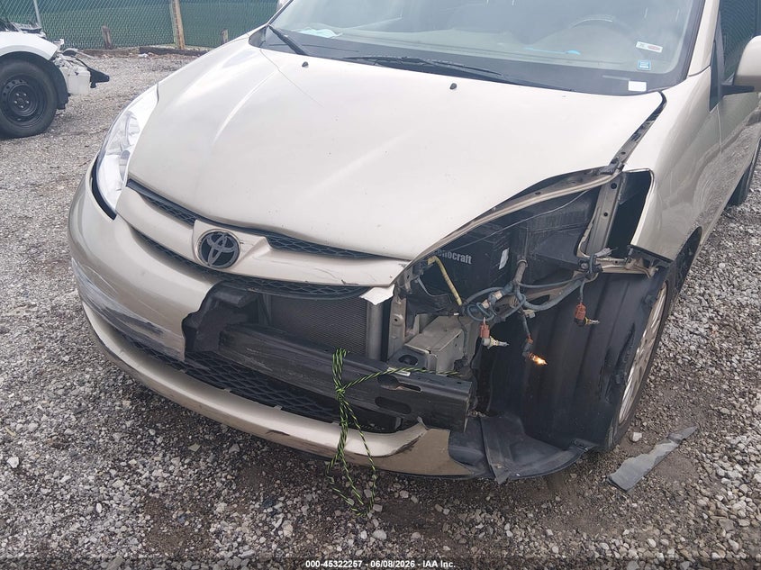 2008 Toyota Sienna VIN 5TDZK22CX8S223188 IAAI salvage auction — FRONT END, Salvage (Kentucky), sold $275 on 2026-07-15 (photo 6)