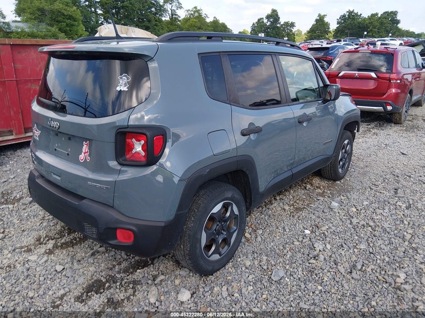 2018 Jeep Renegade VIN ZACCJBAB8JPH19207 IAAI salvage auction — FRONT END, Salvage (West Virginia), sold $1,500 on 2026-07-24 (photo 4)