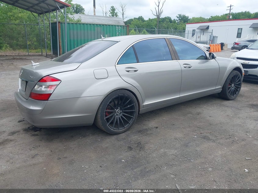 2007 Mercedes-benz S class VIN WDDNG71XX7A018635 IAAI salvage auction — NORMAL WEAR, Clear (Maryland), sold $550 on 2026-07-21 (photo 4)