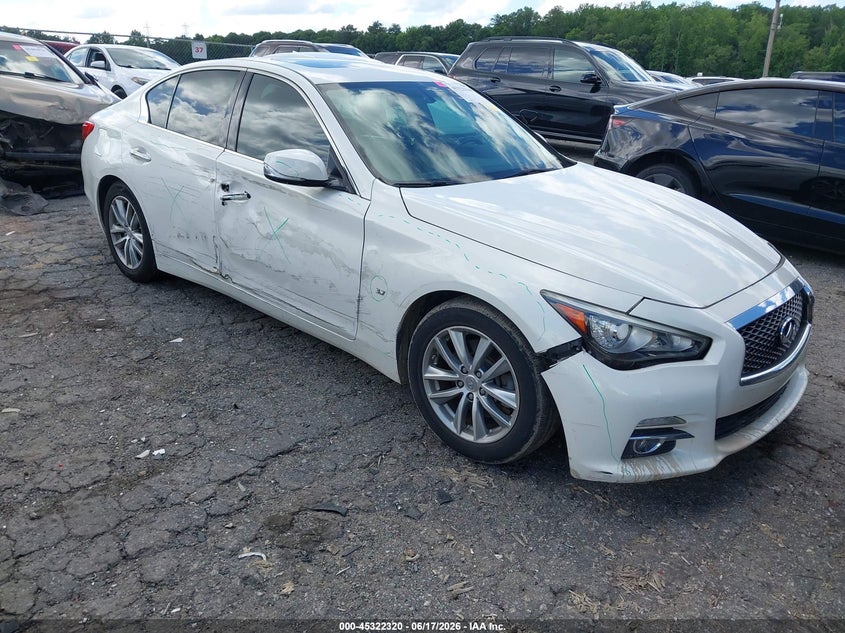 2014 Infiniti Q50 VIN JN1BV7AP7EM688385 IAAI salvage auction — RIGHT SIDE, Salvage (Georgia), sold $1,150 on 2026-07-15 (photo 1)