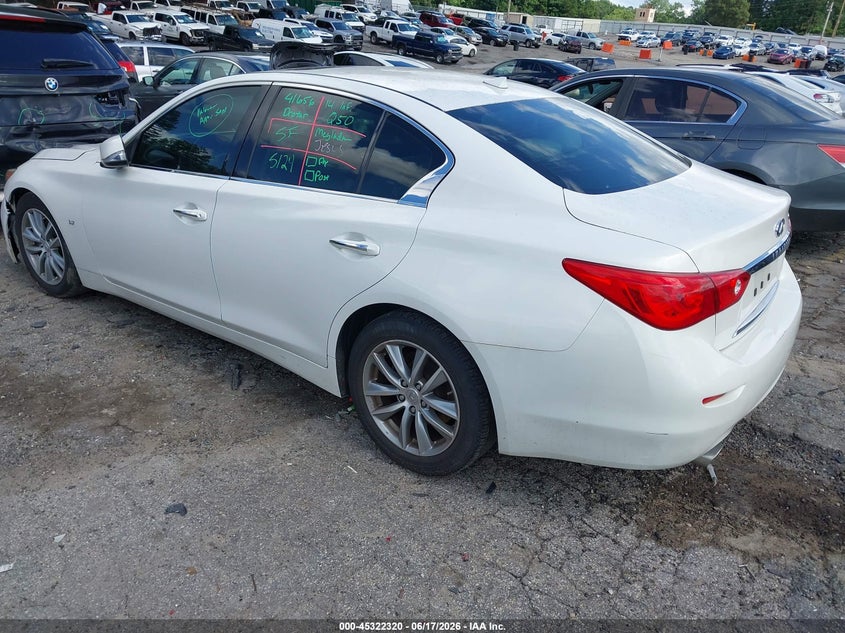 2014 Infiniti Q50 VIN JN1BV7AP7EM688385 IAAI salvage auction — RIGHT SIDE, Salvage (Georgia), sold $1,150 on 2026-07-15 (photo 3)