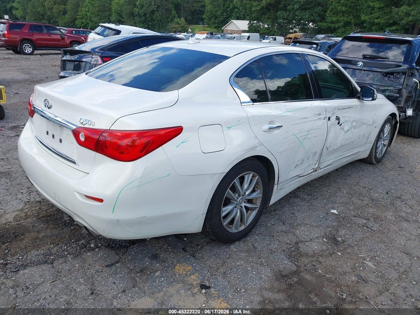 2014 Infiniti Q50 VIN JN1BV7AP7EM688385 IAAI salvage auction — RIGHT SIDE, Salvage (Georgia), sold $1,150 on 2026-07-15 (photo 4)