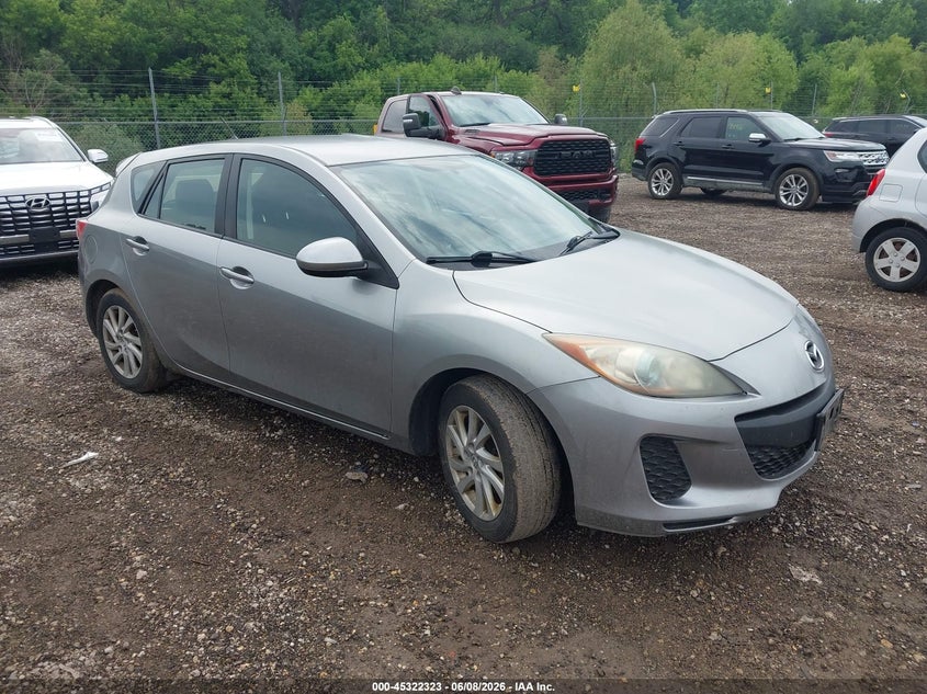 2012 Mazda 3 VIN JM1BL1L70C1571873 IAAI salvage auction — LEFT SIDE, Salvage Title, sold $400 on 2026-07-22 (photo 1)