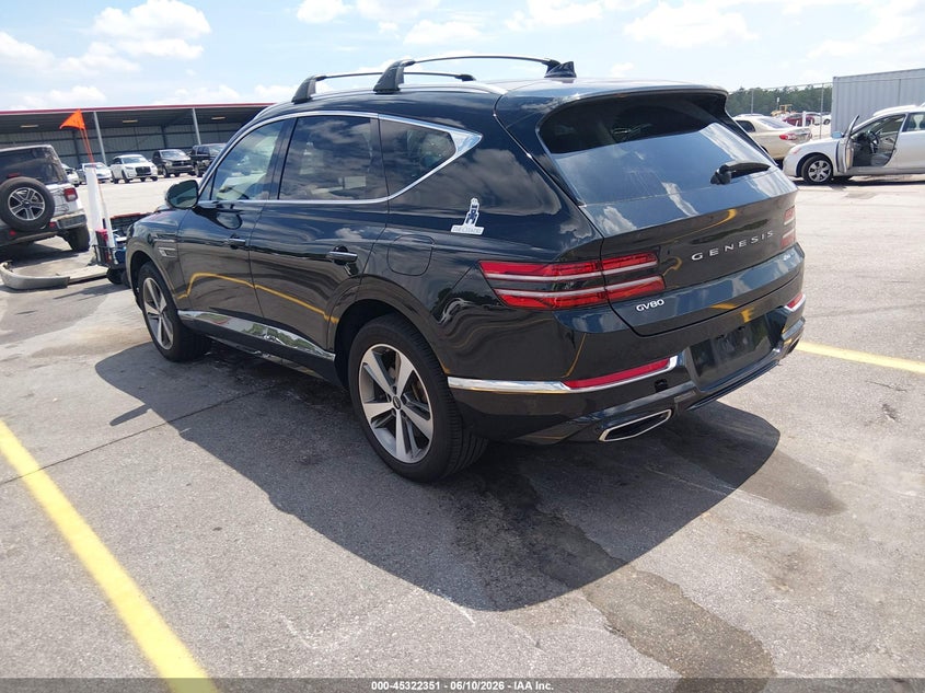 2022 Genesis Gv80 VIN KMUHCESC4NU075733 IAAI salvage auction — HAIL, Salvage (South Carolina), sold $18,050 on 2026-07-15 (photo 3)
