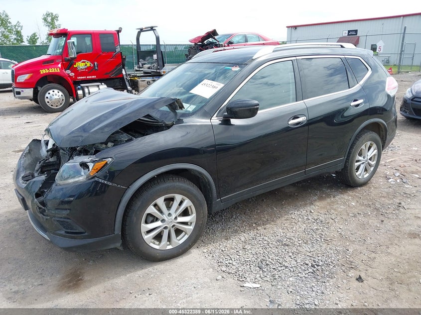 2016 Nissan Rogue VIN JN8AT2MV6GW139364 IAAI salvage auction — FRONT END, Salvage Title, sold $475 on 2026-07-14 (photo 2)
