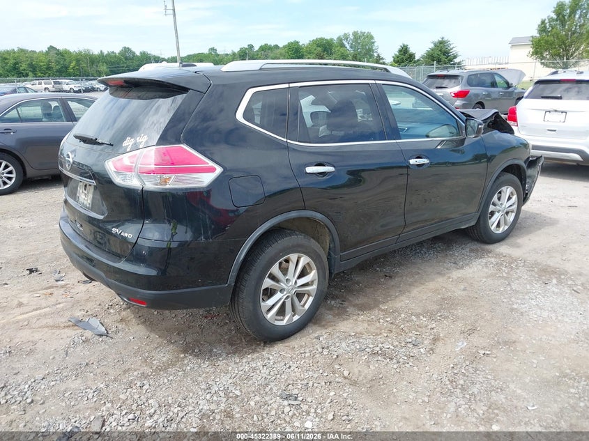 2016 Nissan Rogue VIN JN8AT2MV6GW139364 IAAI salvage auction — FRONT END, Salvage Title, sold $475 on 2026-07-14 (photo 4)
