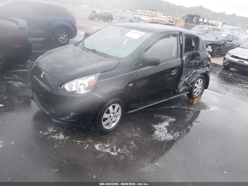 2015 Mitsubishi Mirage VIN ML32A4HJXFH034079 IAAI salvage auction — SIDE, Salvage Title, sold $275 on 2026-07-21 (photo 2)