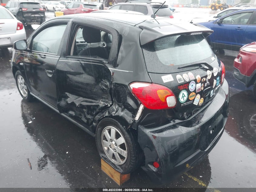 2015 Mitsubishi Mirage VIN ML32A4HJXFH034079 IAAI salvage auction — SIDE, Salvage Title, sold $275 on 2026-07-21 (photo 6)