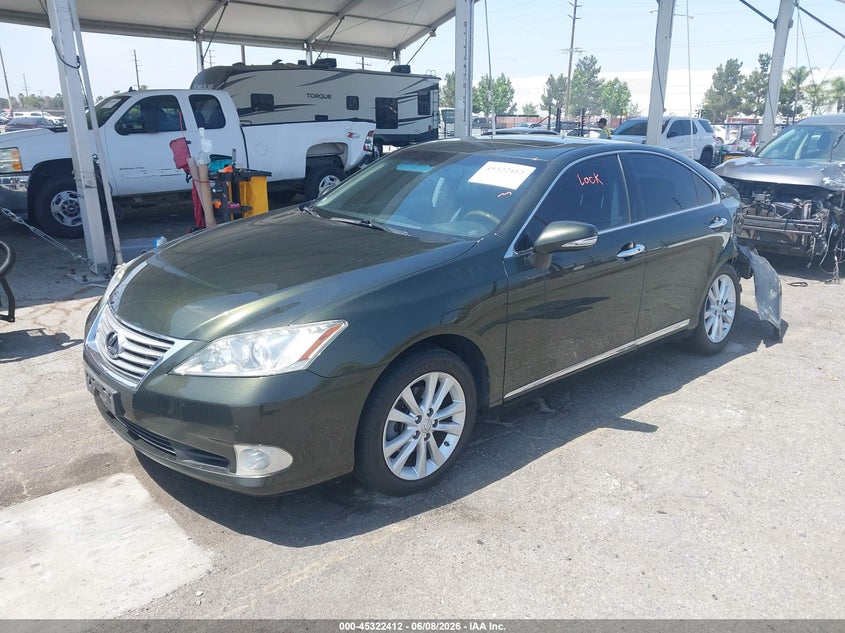 2010 Lexus ES VIN JTHBK1EG0A2392142 IAAI salvage auction — LEFT REAR, Salvage (California), sold $925 on 2026-07-07 (photo 2)