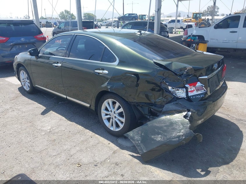 2010 Lexus ES VIN JTHBK1EG0A2392142 IAAI salvage auction — LEFT REAR, Salvage (California), sold $925 on 2026-07-07 (photo 3)