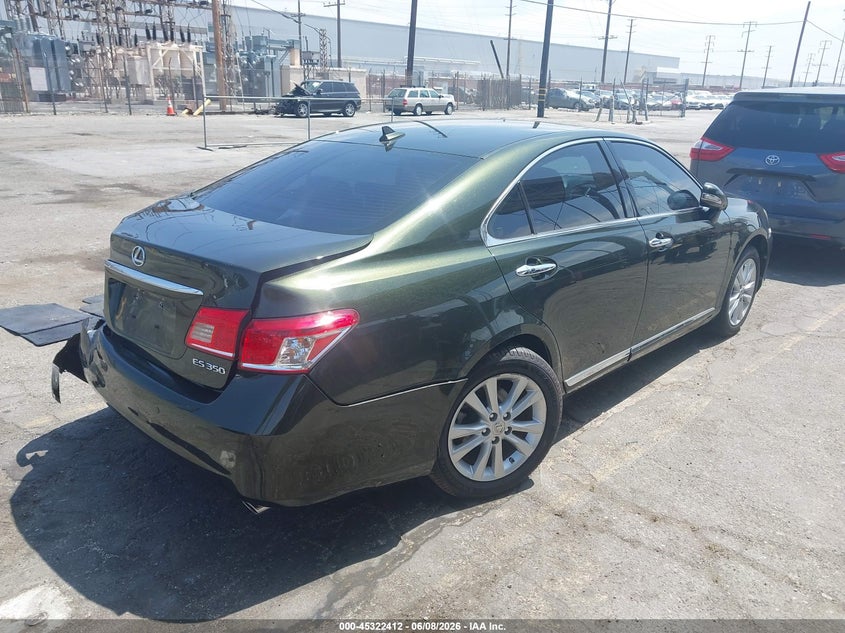 2010 Lexus ES VIN JTHBK1EG0A2392142 IAAI salvage auction — LEFT REAR, Salvage (California), sold $925 on 2026-07-07 (photo 4)