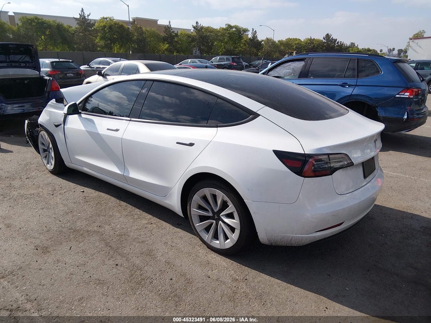 2022 Tesla Model 3 VIN 5YJ3E1EB3NF365943 IAAI salvage auction — FRONT END, Salvage Title, sold $6,200 on 2026-07-08 (photo 3)
