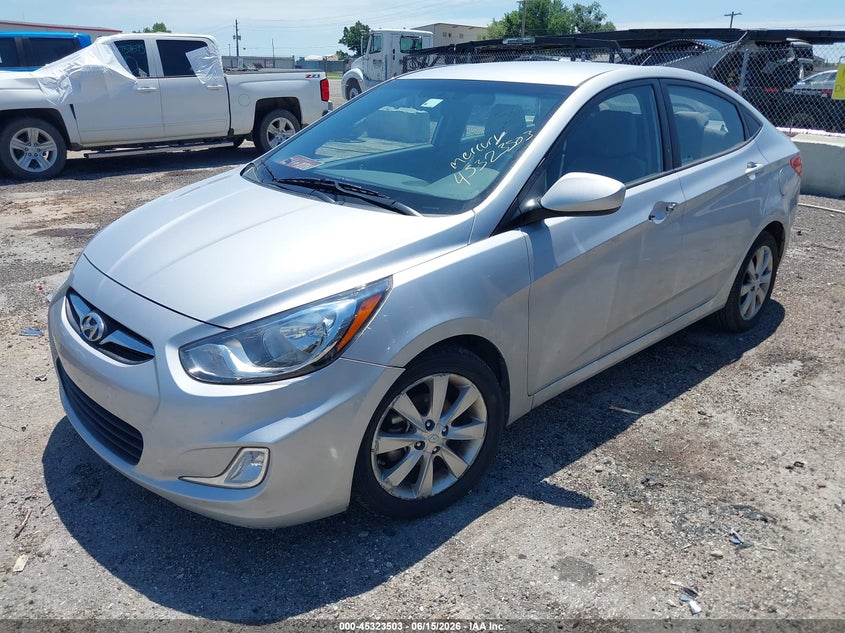 2013 Hyundai Accent VIN KMHCU4AE0DU298109 IAAI salvage auction — RIGHT FRONT, Salvage (Oklahoma), sold $1,100 on 2026-07-15 (photo 2)