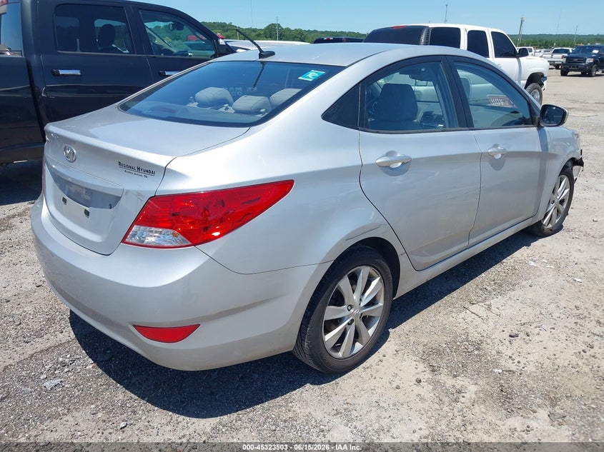 2013 Hyundai Accent VIN KMHCU4AE0DU298109 IAAI salvage auction — RIGHT FRONT, Salvage (Oklahoma), sold $1,100 on 2026-07-15 (photo 4)