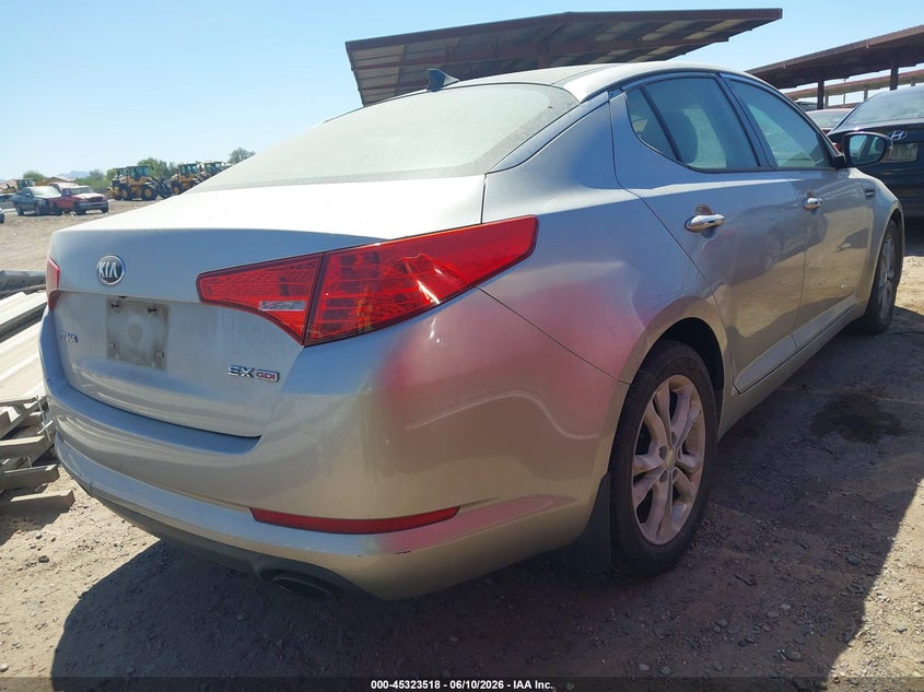 2013 Kia Optima VIN 5XXGN4A74DG155447 IAAI salvage auction — NORMAL WEAR, Clear - Dealer Only (California), sold $925 on 2026-07-07 (photo 4)