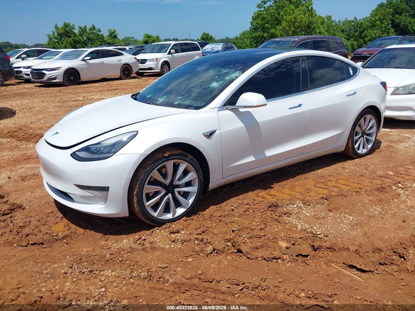 2020 Tesla Model 3 VIN 5YJ3E1EC8LF586962 IAAI salvage auction — HAIL, Salvage Title, sold $11,500 on 2026-07-16 (photo 2)