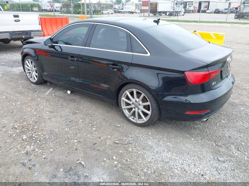 2016 Audi A3 VIN WAUE8GFF3G1071858 IAAI salvage auction — FRONT END, Salvage Title, sold $1,300 on 2026-07-09 (photo 3)