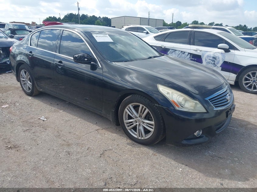 2012 Infiniti G VIN JN1DV6AP7CM810808 IAAI salvage auction — RIGHT FRONT, Original (Texas), sold $1,000 on 2026-07-22 (photo 1)