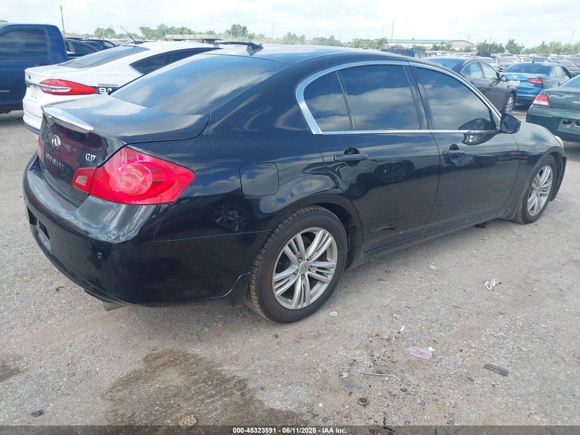 2012 Infiniti G VIN JN1DV6AP7CM810808 IAAI salvage auction — RIGHT FRONT, Original (Texas), sold $1,000 on 2026-07-22 (photo 4)