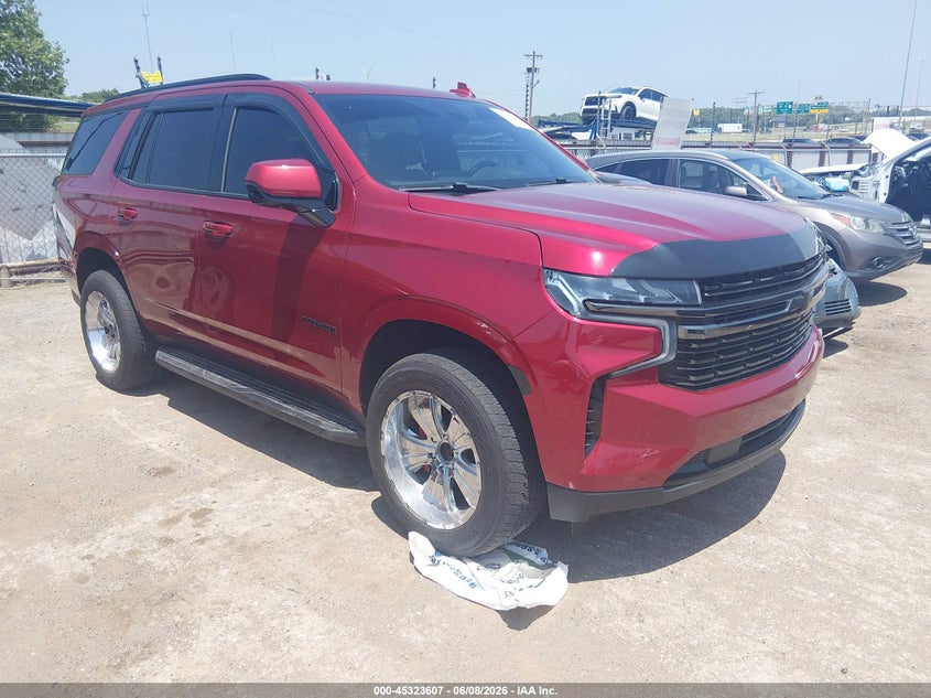 2021 Chevrolet Tahoe VIN 1GNSKRKTXMR305237 IAAI salvage auction — FRONT END, Salvage Title, sold $26,500 on 2026-07-29 (photo 1)