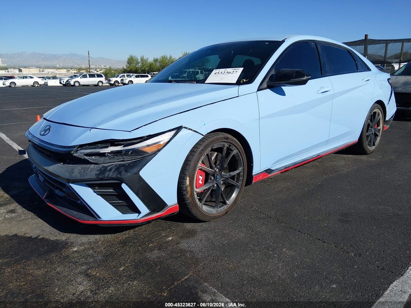 2025 Hyundai Elantra n VIN KMHLW4DK5SU025871 IAAI salvage auction — FRONT & REAR, Salvage Title, sold $7,200 on 2026-08-02 (photo 2)