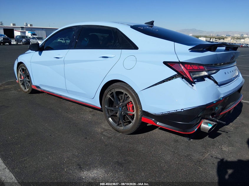 2025 Hyundai Elantra n VIN KMHLW4DK5SU025871 IAAI salvage auction — FRONT & REAR, Salvage Title, sold $7,200 on 2026-08-02 (photo 3)