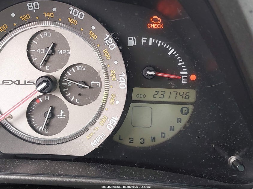 2001 Lexus Is VIN JTHBD182110026552 IAAI salvage auction — NORMAL WEAR, Salvage (California), sold $425 on 2026-07-09 (photo 7)