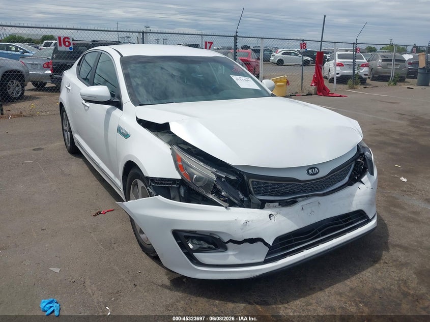 2016 Kia Optima VIN KNAGN4AD4G5093379 IAAI salvage auction — FRONT END, Salvage Title, sold $1,400 on 2026-07-15 (photo 1)