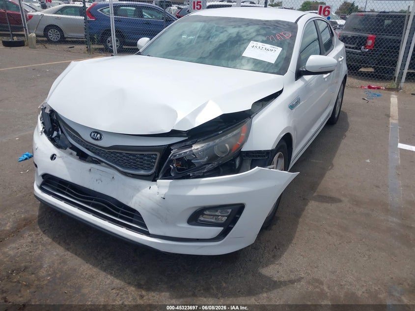 2016 Kia Optima VIN KNAGN4AD4G5093379 IAAI salvage auction — FRONT END, Salvage Title, sold $1,400 on 2026-07-15 (photo 2)