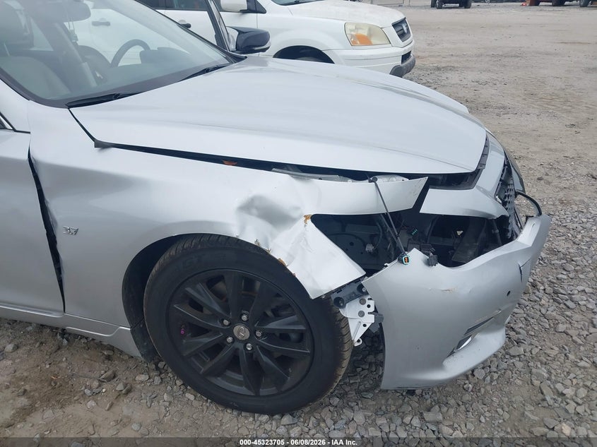 2014 Infiniti Q50 VIN JN1BV7AP1EM685269 IAAI salvage auction — FRONT END, Salvage Title, sold $1,050 on 2026-07-17 (photo 6)