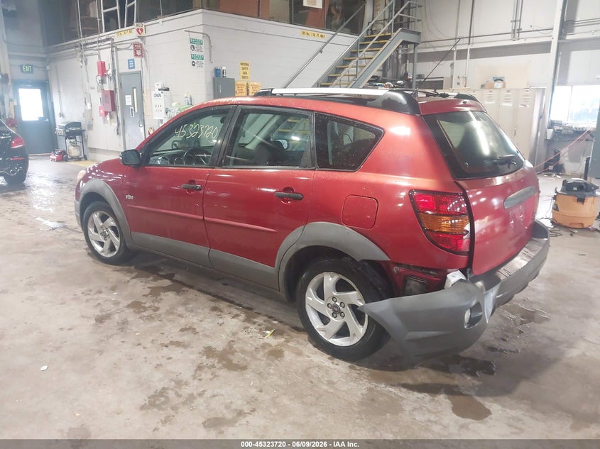 2003 Pontiac Vibe VIN 5Y2SL62853Z467209 IAAI salvage auction — REAR END, Clear (Indiana), sold $525 on 2026-07-17 (photo 3)
