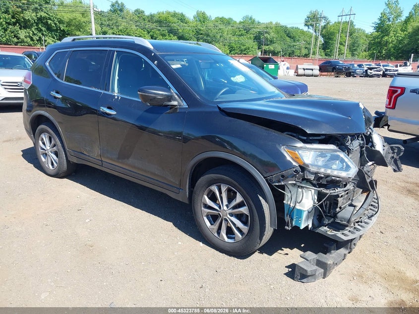 2016 Nissan Rogue VIN KNMAT2MV3GP676537 IAAI salvage auction — FRONT END, Salvage Title, sold $25 on 2026-07-22 (photo 1)