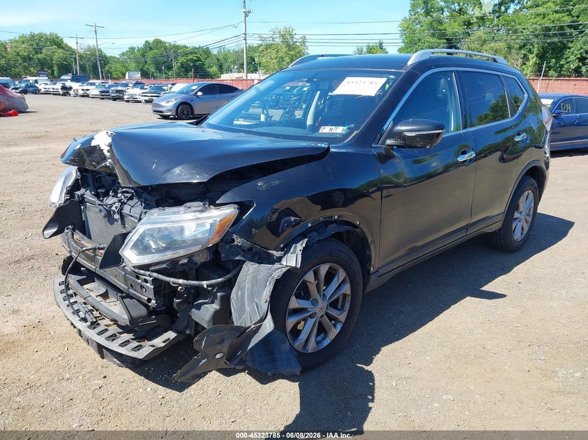 2016 Nissan Rogue VIN KNMAT2MV3GP676537 IAAI salvage auction — FRONT END, Salvage Title, sold $25 on 2026-07-22 (photo 2)