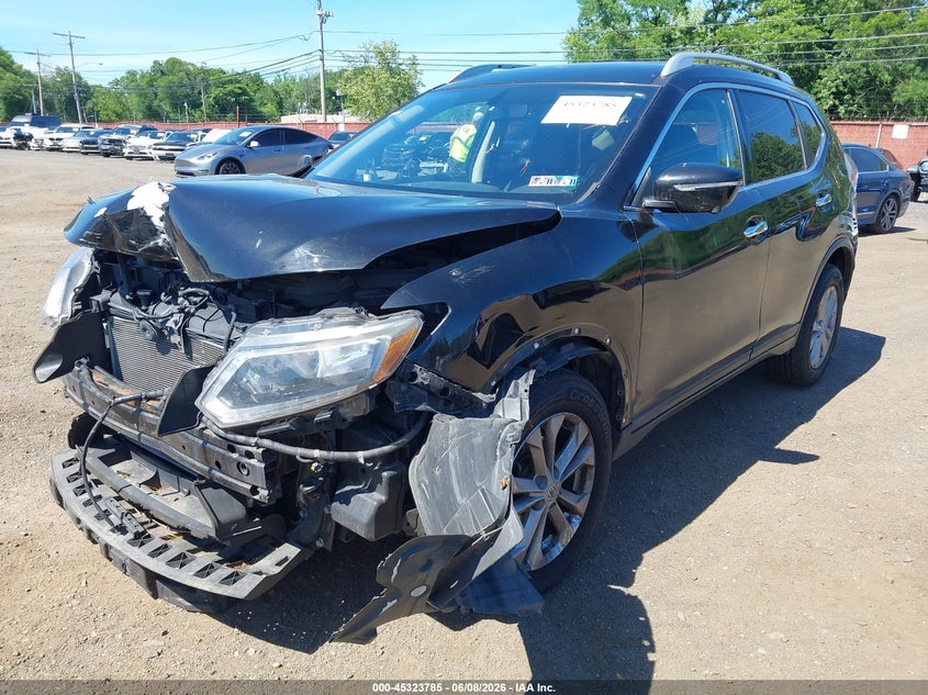 2016 Nissan Rogue VIN KNMAT2MV3GP676537 IAAI salvage auction — FRONT END, Salvage Title, sold $25 on 2026-07-22 (photo 6)