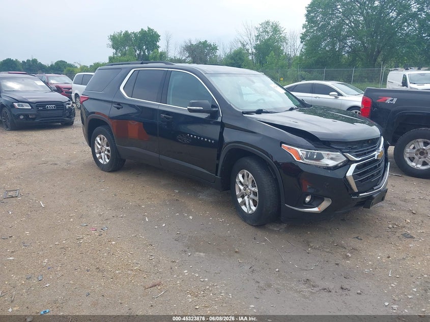 2020 Chevrolet Traverse VIN 1GNEVHKW6LJ187256 IAAI salvage auction — FRONT & REAR, Salvage Title, sold $2,900 on 2026-07-09 (photo 1)