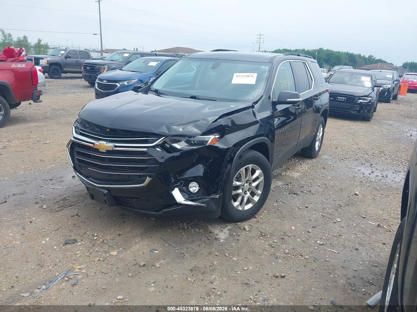 2020 Chevrolet Traverse VIN 1GNEVHKW6LJ187256 IAAI salvage auction — FRONT & REAR, Salvage Title, sold $2,900 on 2026-07-09 (photo 2)