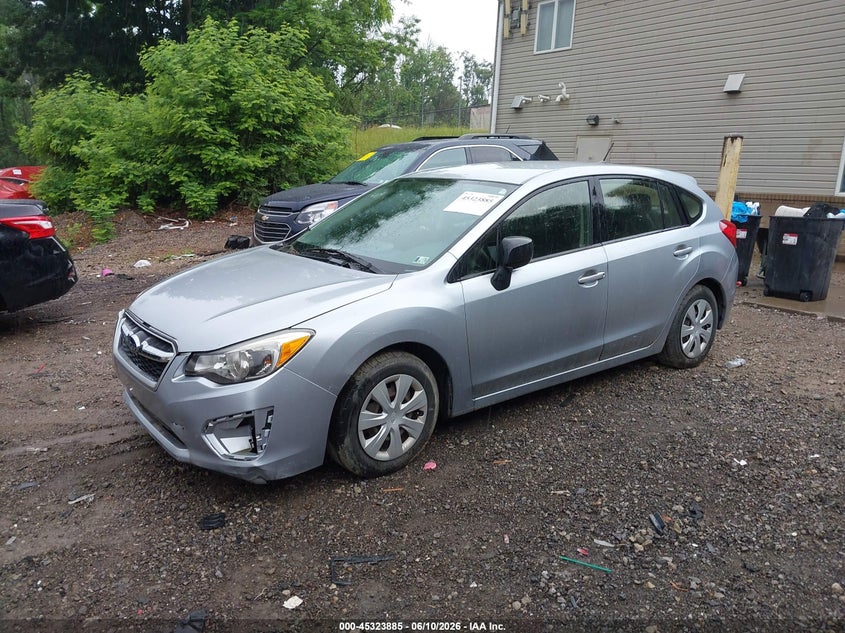 2013 Subaru Impreza VIN JF1GPAA62DH824288 IAAI salvage auction — NORMAL WEAR, Clear (Pennsylvania), sold $425 on 2026-07-14 (photo 2)
