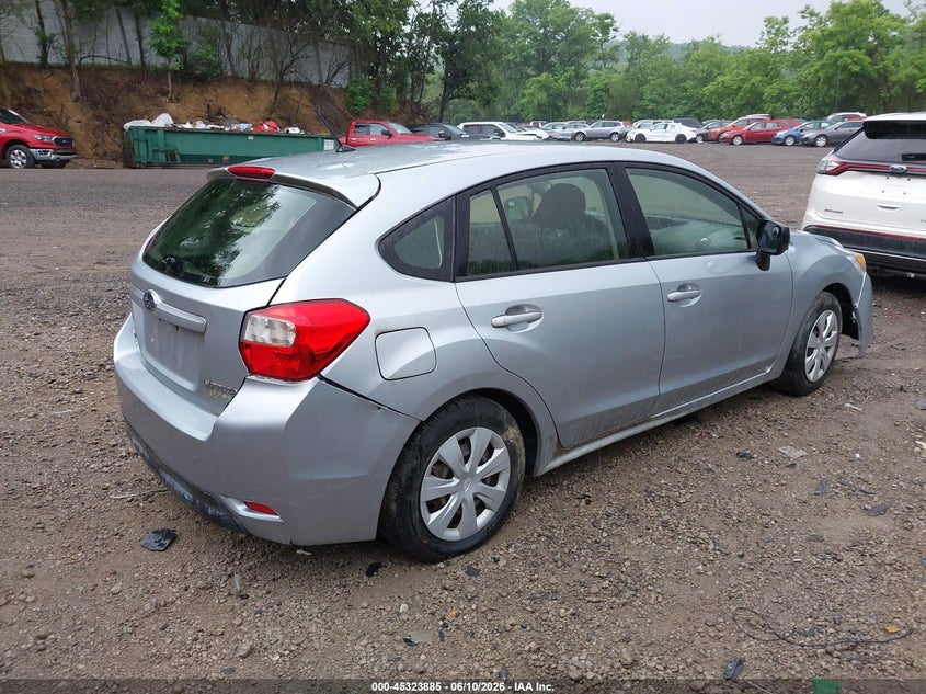 2013 Subaru Impreza VIN JF1GPAA62DH824288 IAAI salvage auction — NORMAL WEAR, Clear (Pennsylvania), sold $425 on 2026-07-14 (photo 4)